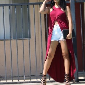 Kara Knot Hi-Lo Crop Top